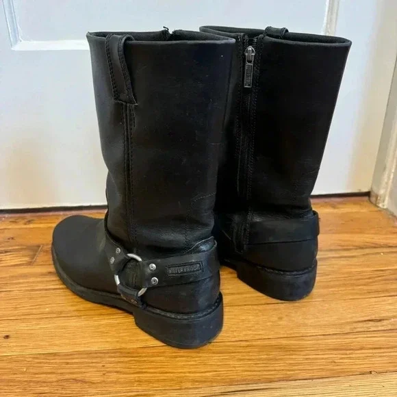 Men’s Harley-Davidson Hustin leather waterproof motorcycle boots size 10.5 - Picture 6 of 12